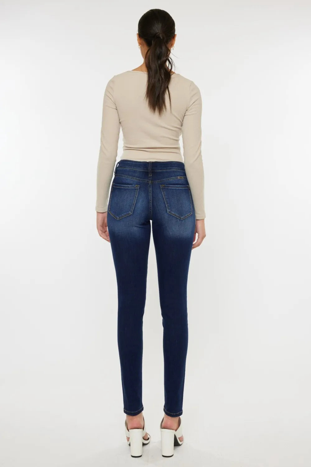 Kancan Mid Rise Gradient Skinny Jeans - cas7m