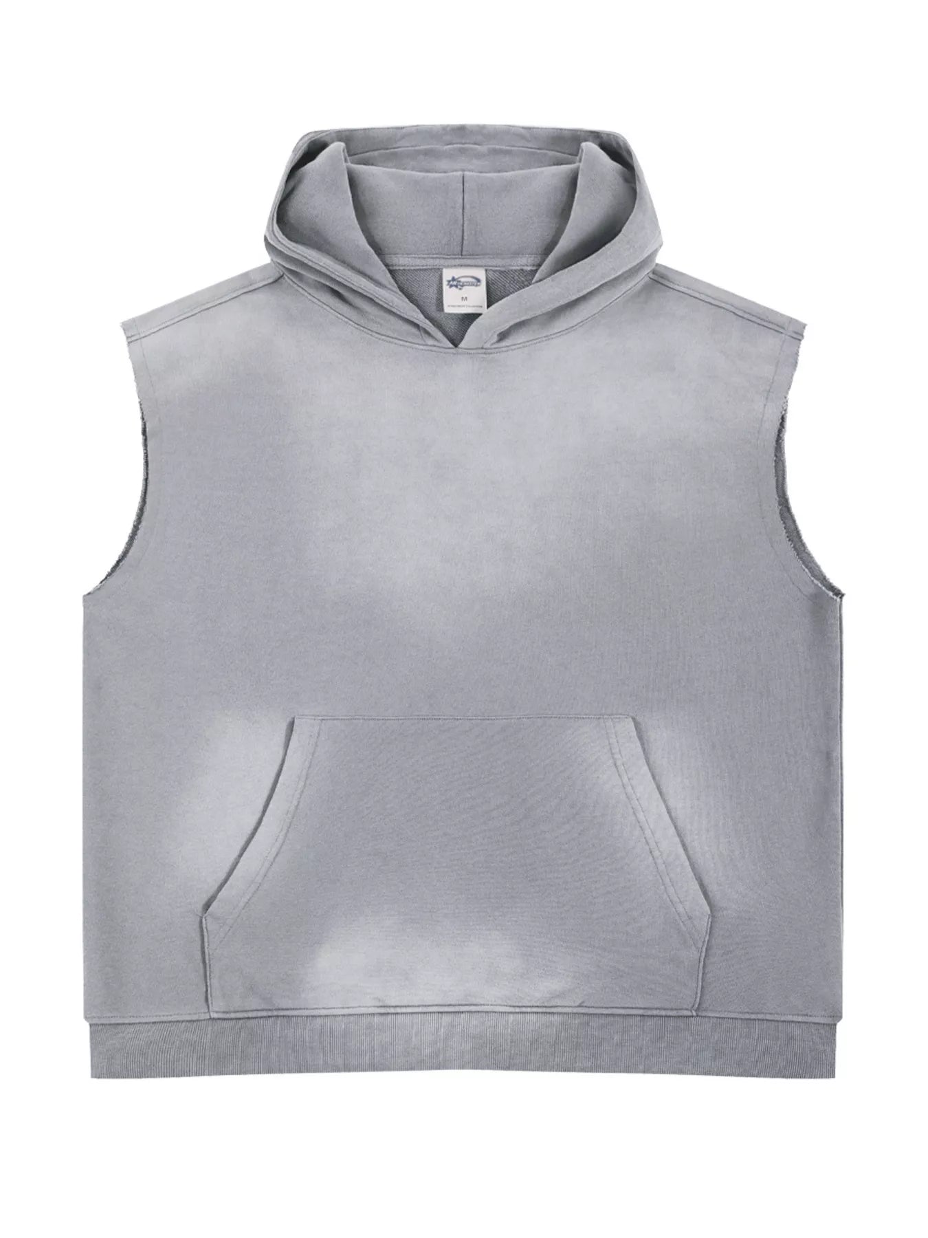 Men's Casual Kangaroo Pocket Hooded Tank - cas7m
