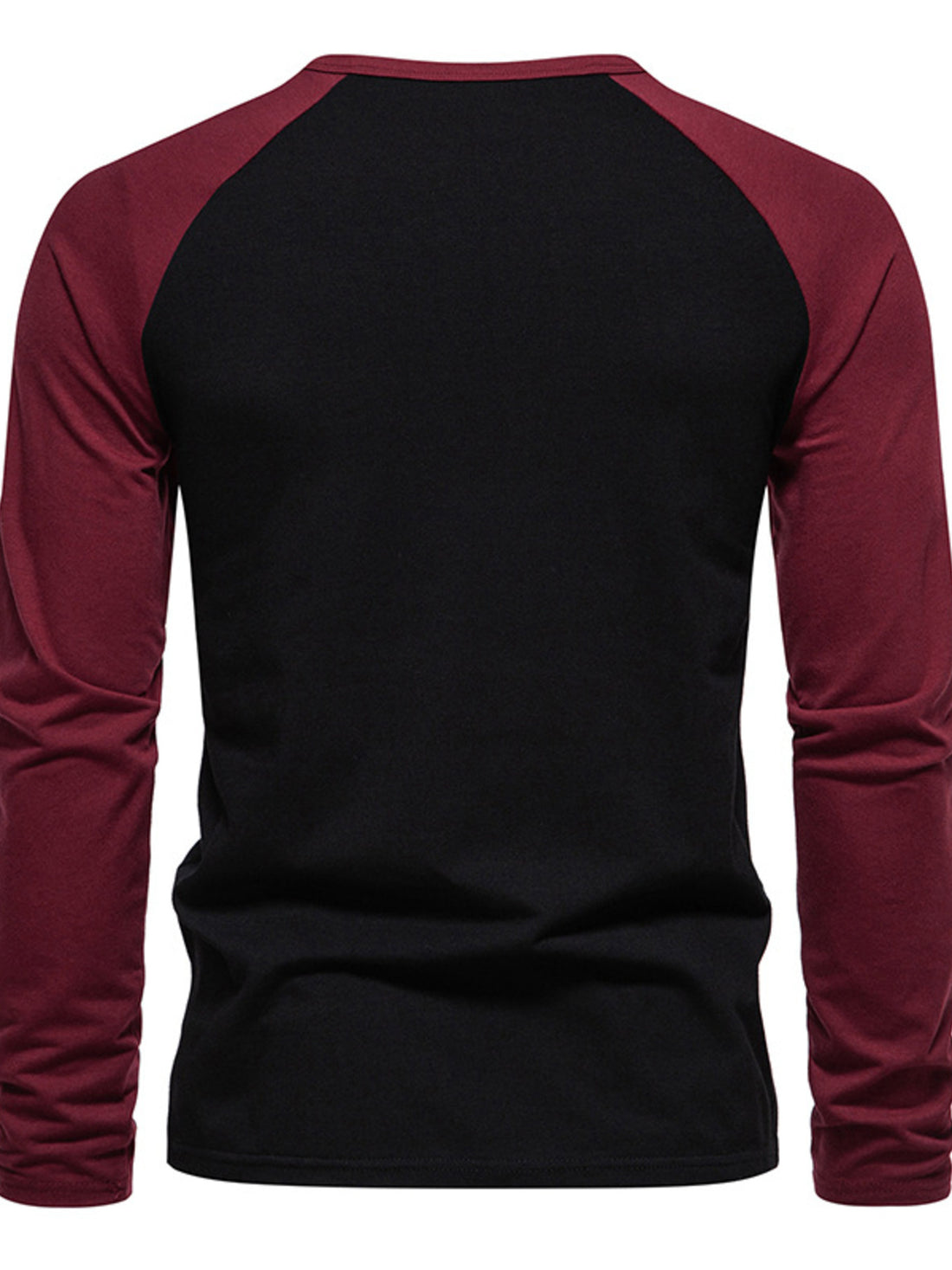 Men's Casual Henley Long Sleeve T-Shirt - cas7m