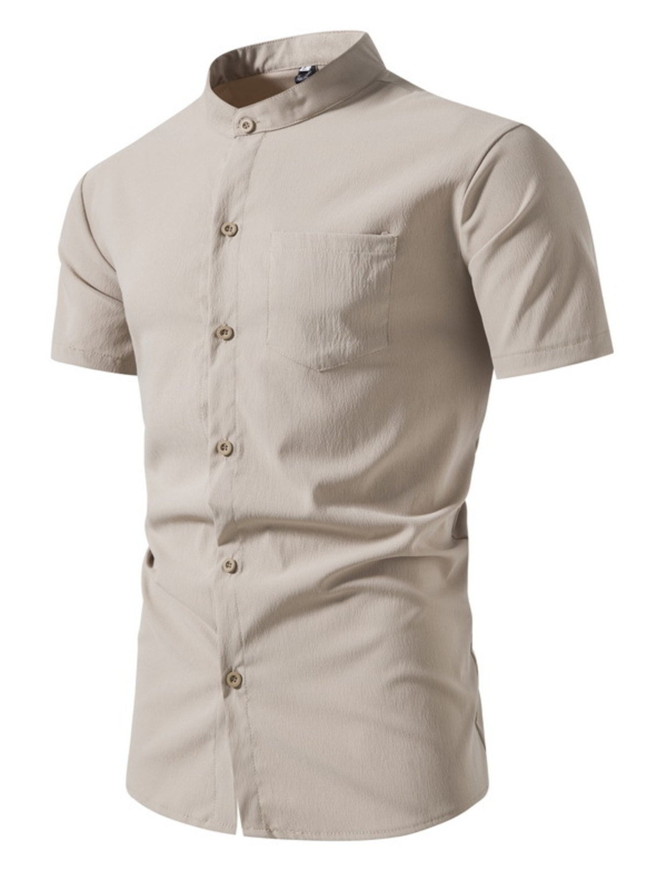 Men's Plus Size Button Up Short Sleeve Shirt - cas7m