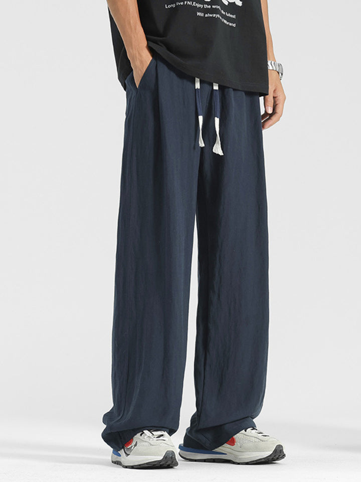 Men's Plus Size Loose Fit Drawstring Pants - cas7m