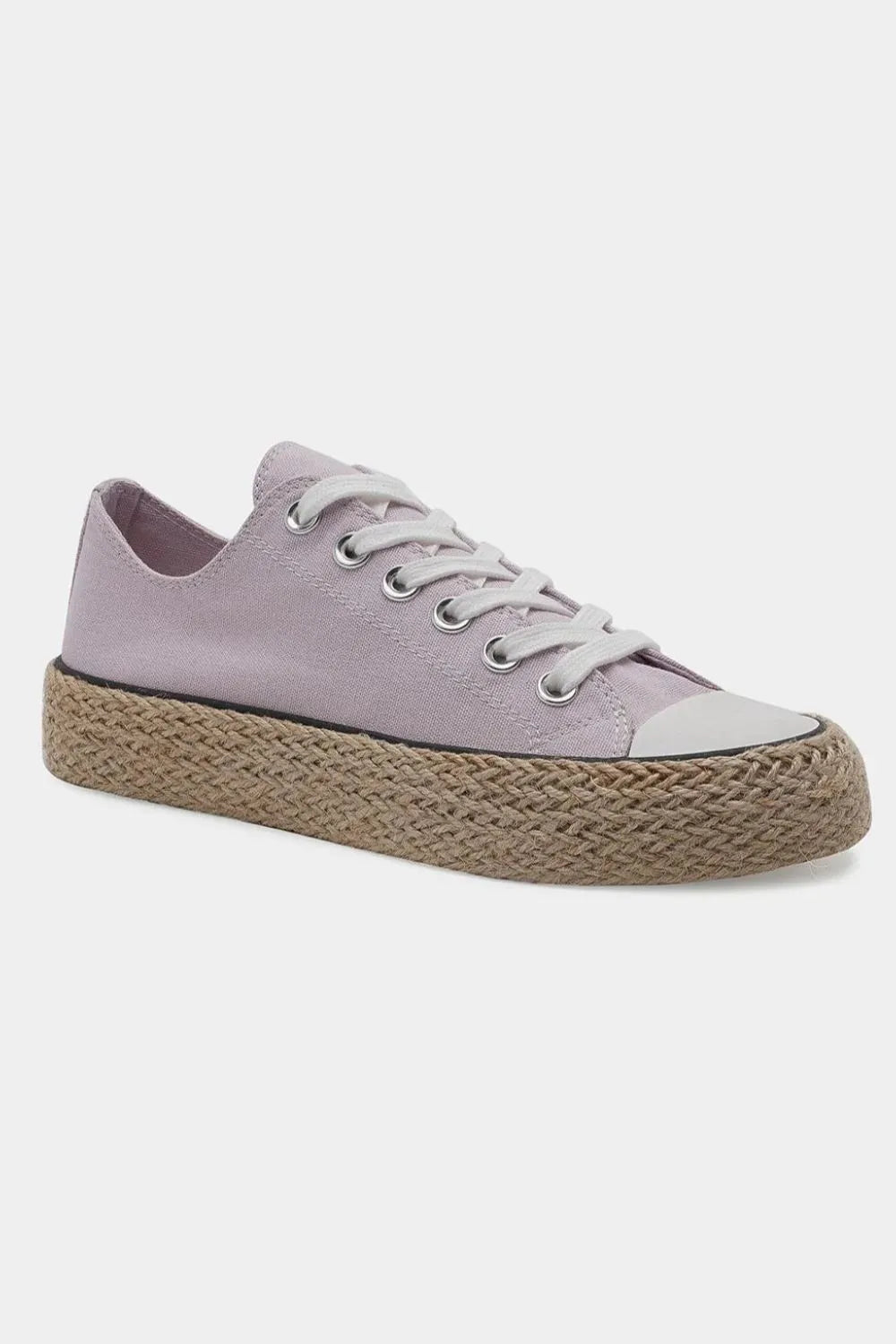 Beast Fashion Lace Up Woven Espadrille Sole Sneakers - cas7m