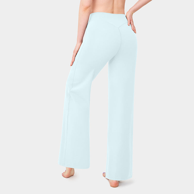Fashionable Loose Straight-leg Yoga Pants For Women - cas7m