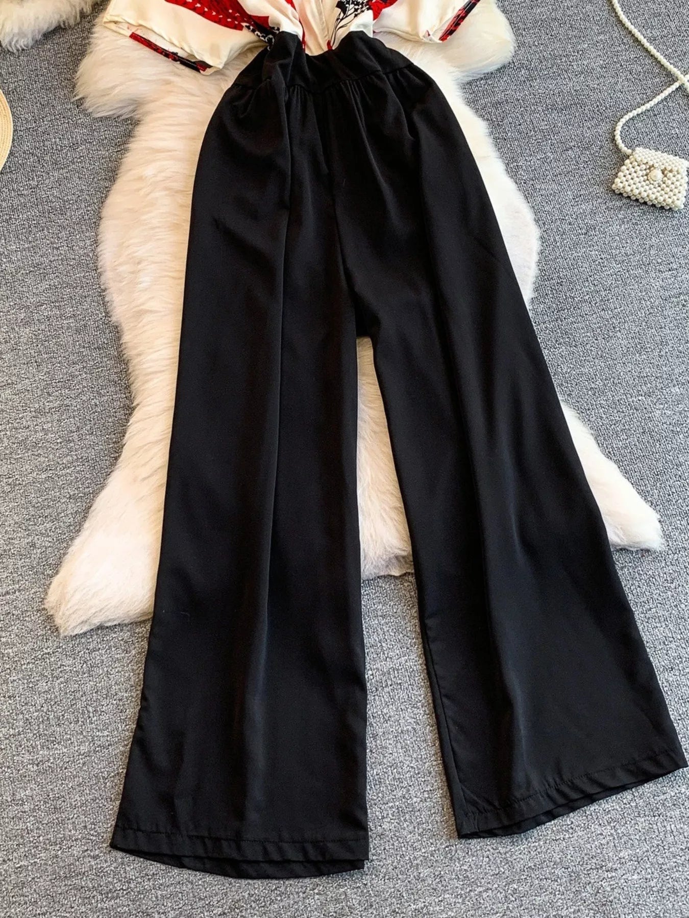 Printed Wide Leg Jumpsuit - cas7m