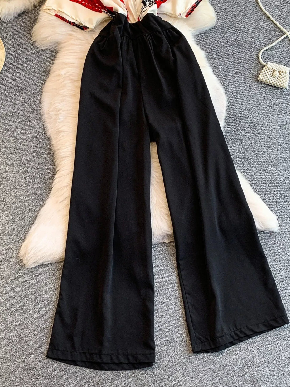 Printed Wide Leg Jumpsuit - cas7m