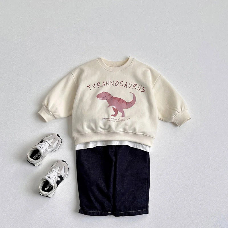 Children's Ins Korean Cartoon Dinosaur Sweatshirt - cas7m