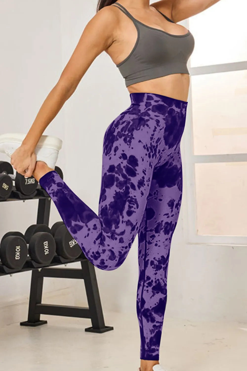 Basic Stretch Nylon-Spandex Leggings - Comfort Fit - cas7m