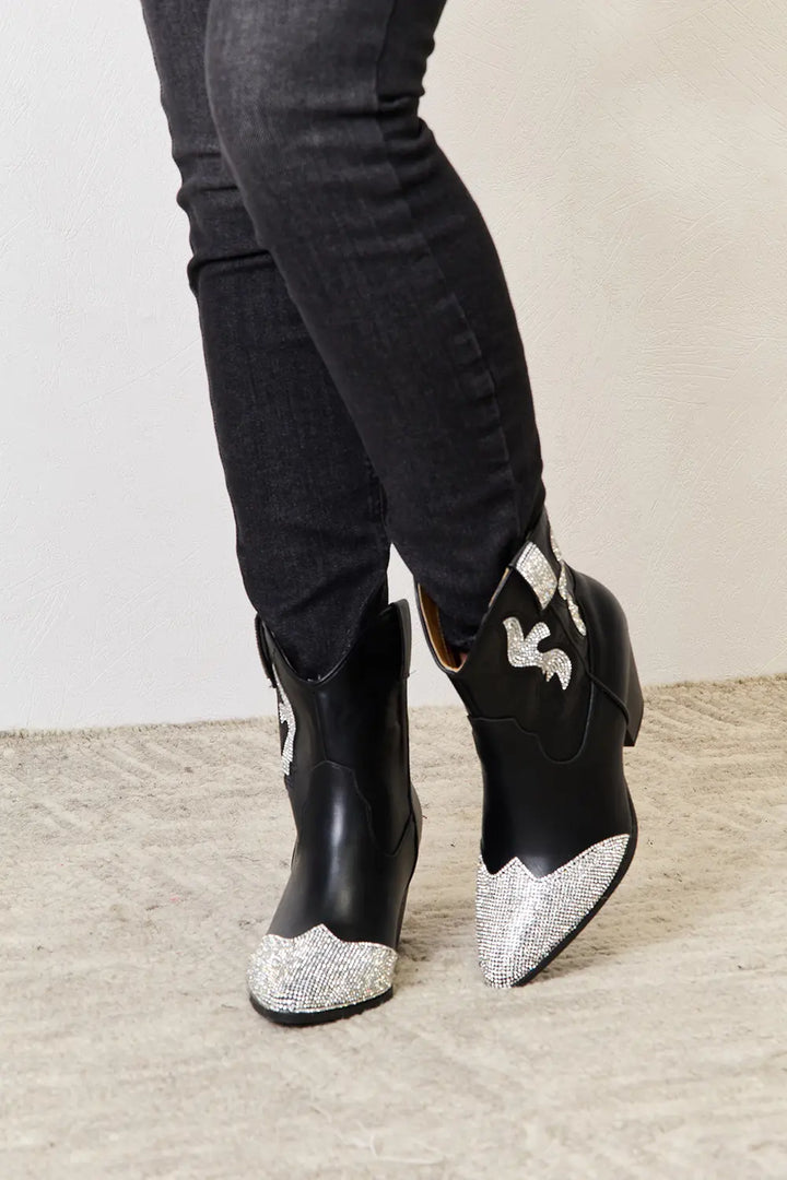 East Lion Corp Rhinestone Pointed  Boots - cas7m
