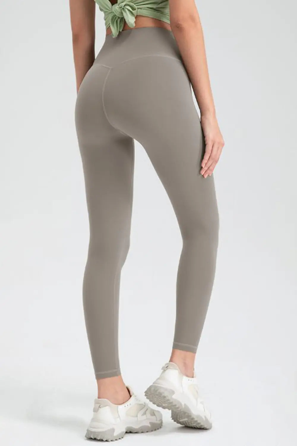 Wide Waistband High Waist Sport Leggings - cas7m