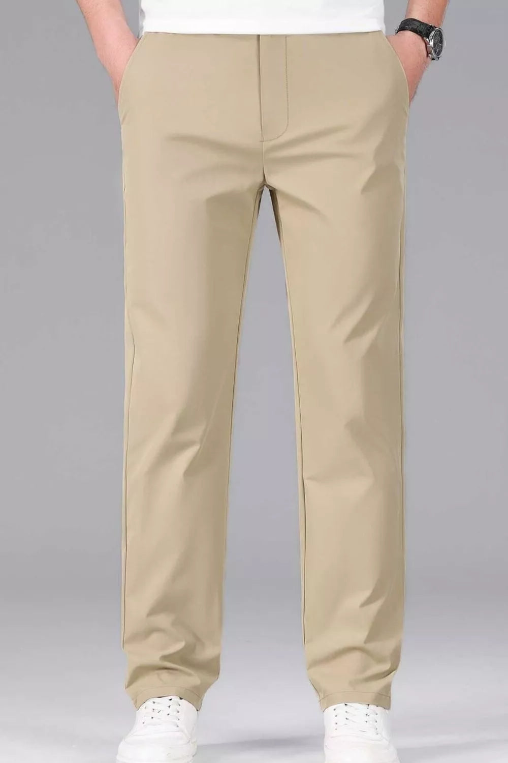 Men's Plus Size Slim-Fit Stretch Dress Pants - cas7m