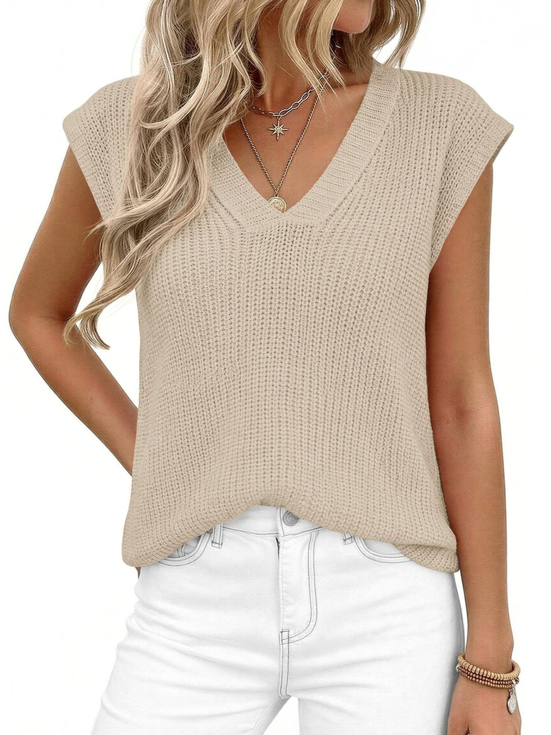 V-Neck Sweater Vest - cas7m