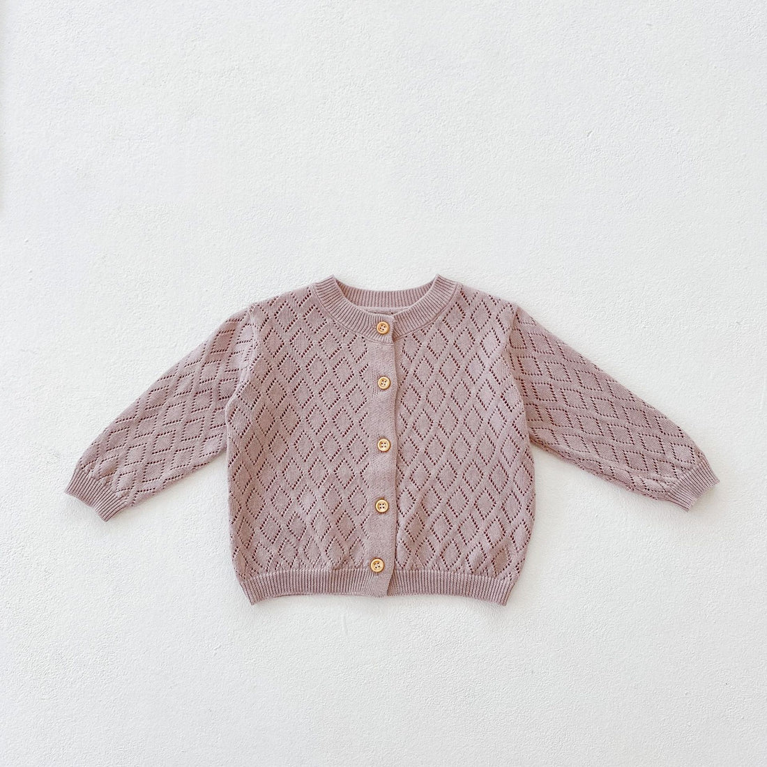 New Sweet Rhombus Hollow Long Sleeve Small Jacket - cas7m