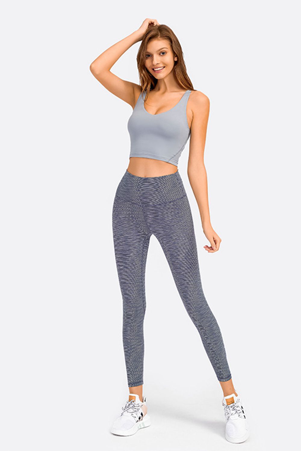 Millennia Deep V-Neck Crop Sports Bra - cas7m