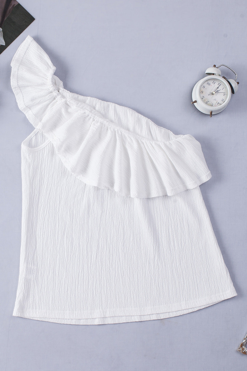 Ruffled One-Shoulder Tank - cas7m