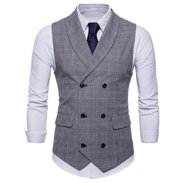 Check lapel vest vest - cas7m