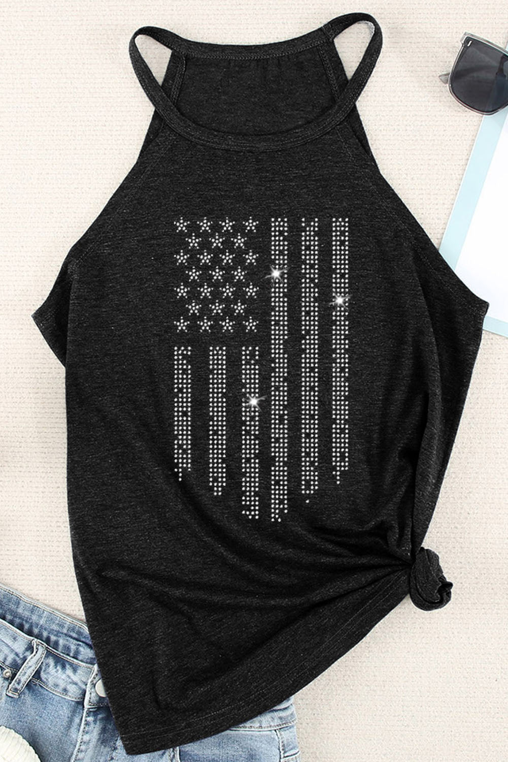 Graphic Grecian Neck Tank - cas7m
