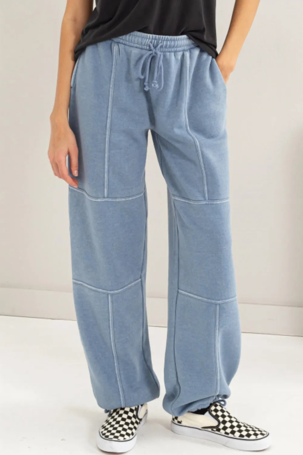 HYFVE Stitched Design Drawstring Sweatpants - cas7m