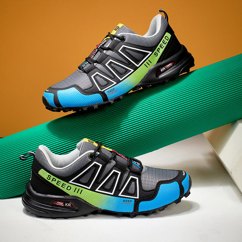 Summer Hiking Shoes Outdoor Shoes Men's Super Lightweight Breathable Shock Absorption Off-road Trekking Shoes - cas7m
