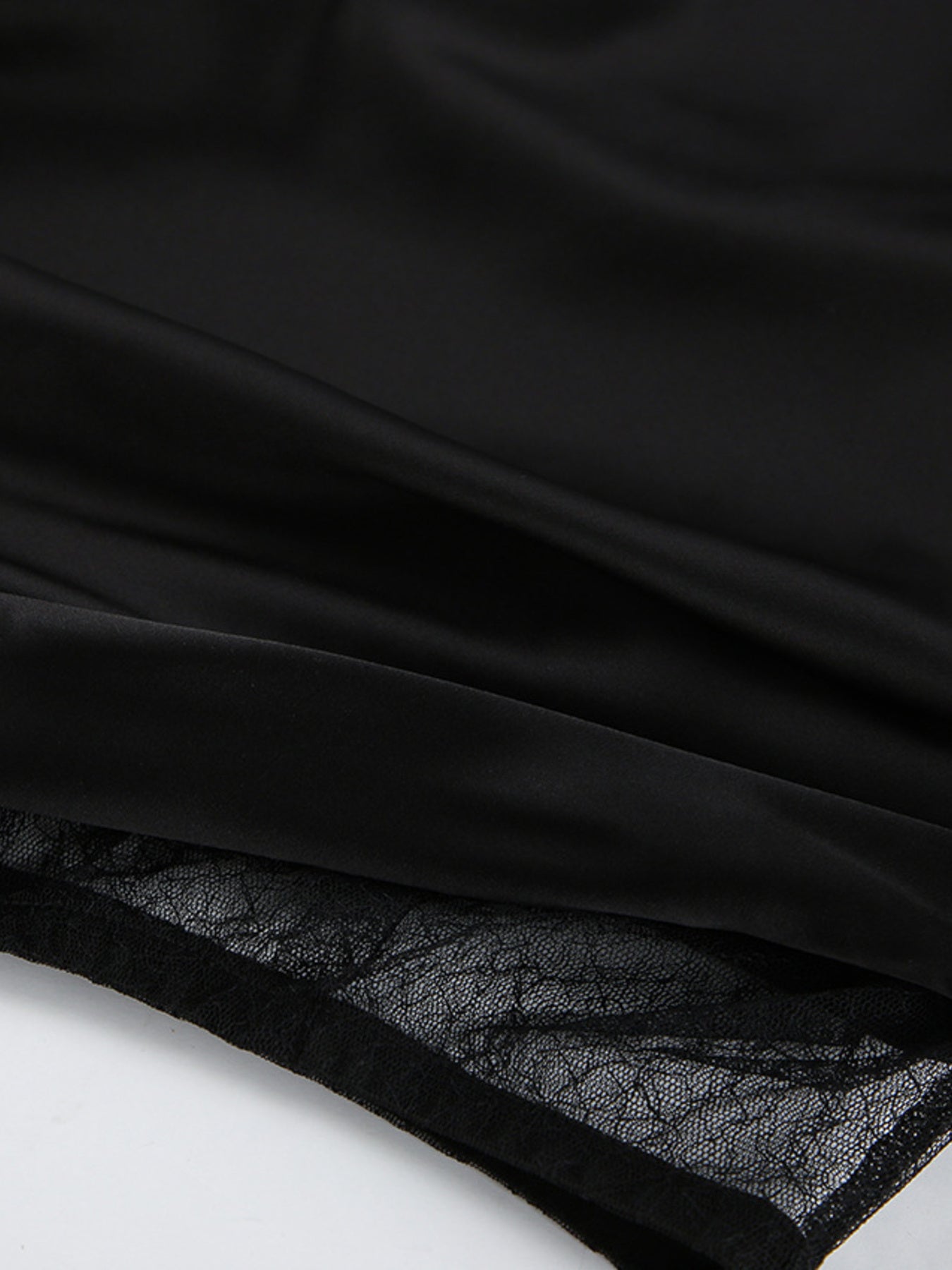 Lace Panel Midi Skirt - cas7m