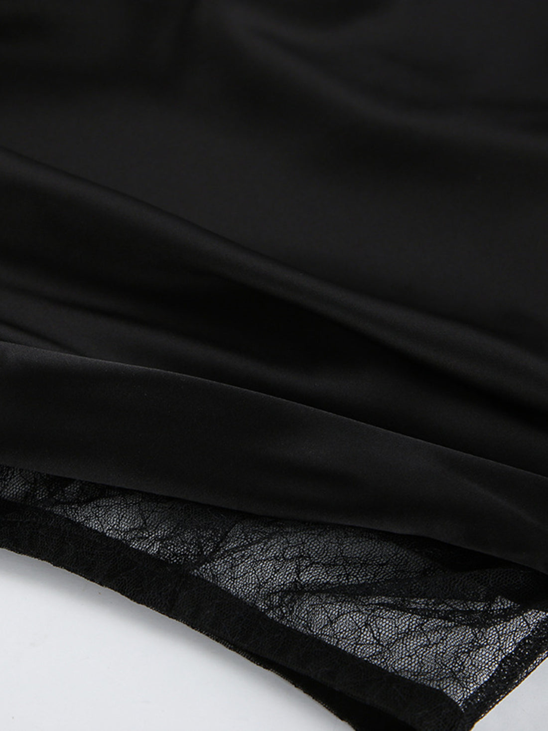 Lace Panel Midi Skirt - cas7m
