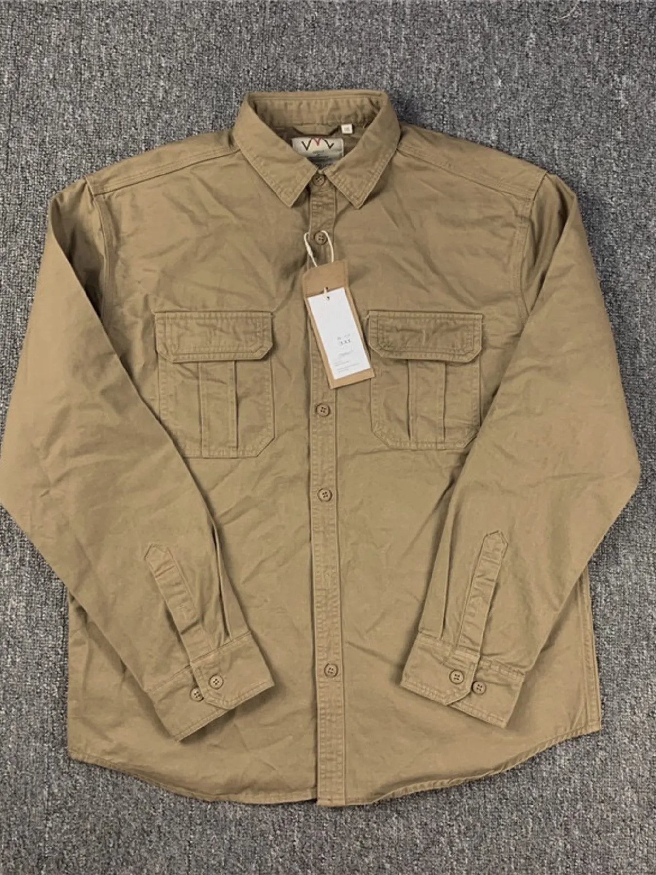 Men's Plus Size Button Up Long Sleeve Shirt - cas7m