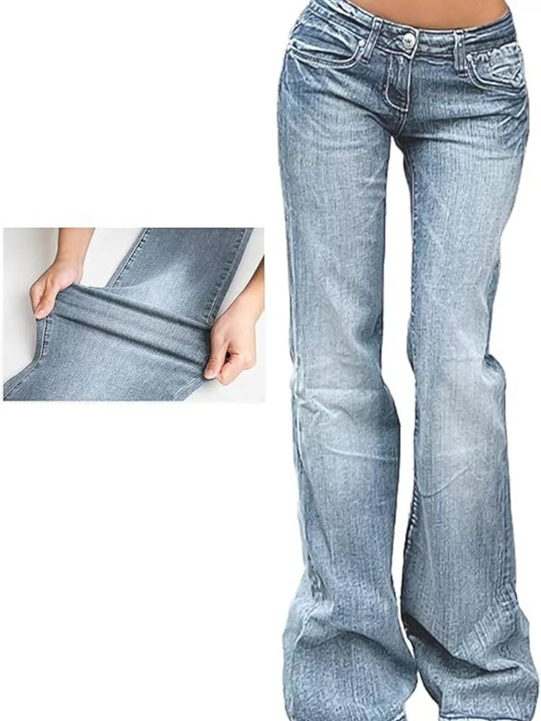 Low Rise Flare Jeans - cas7m