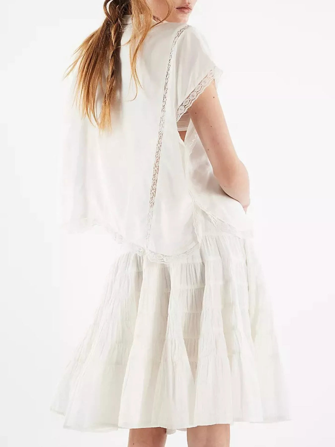 Tiered Drawstring Mini Skirt - cas7m