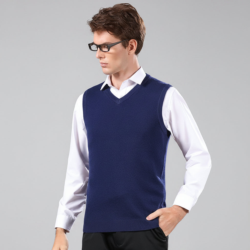 Sleeveless sweater vest vest sweater men - cas7m