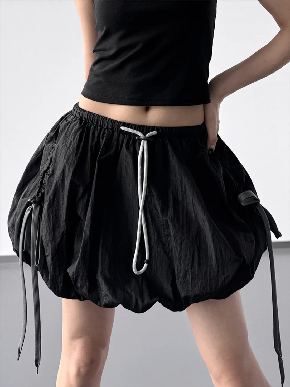 Bubble Drawstring Casual Shorts - cas7m