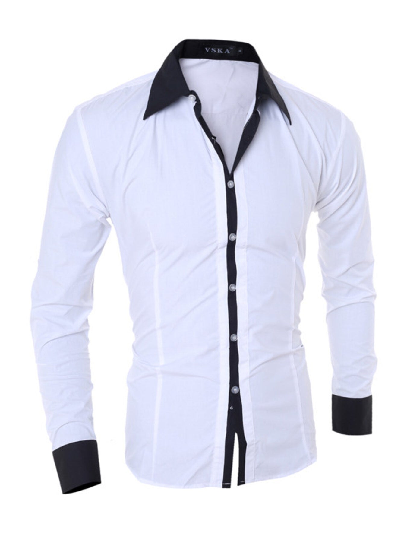 Men's Slim Fit Long Sleeve Shirt - cas7m