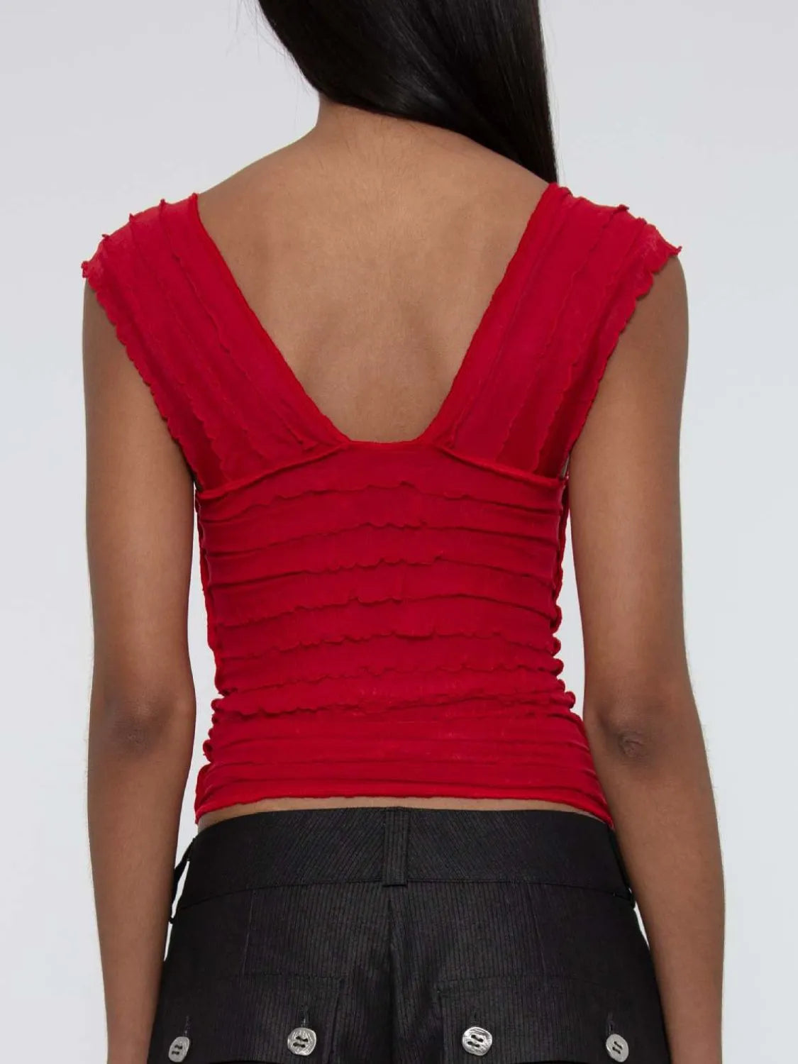 Ruched Solid Tank - cas7m