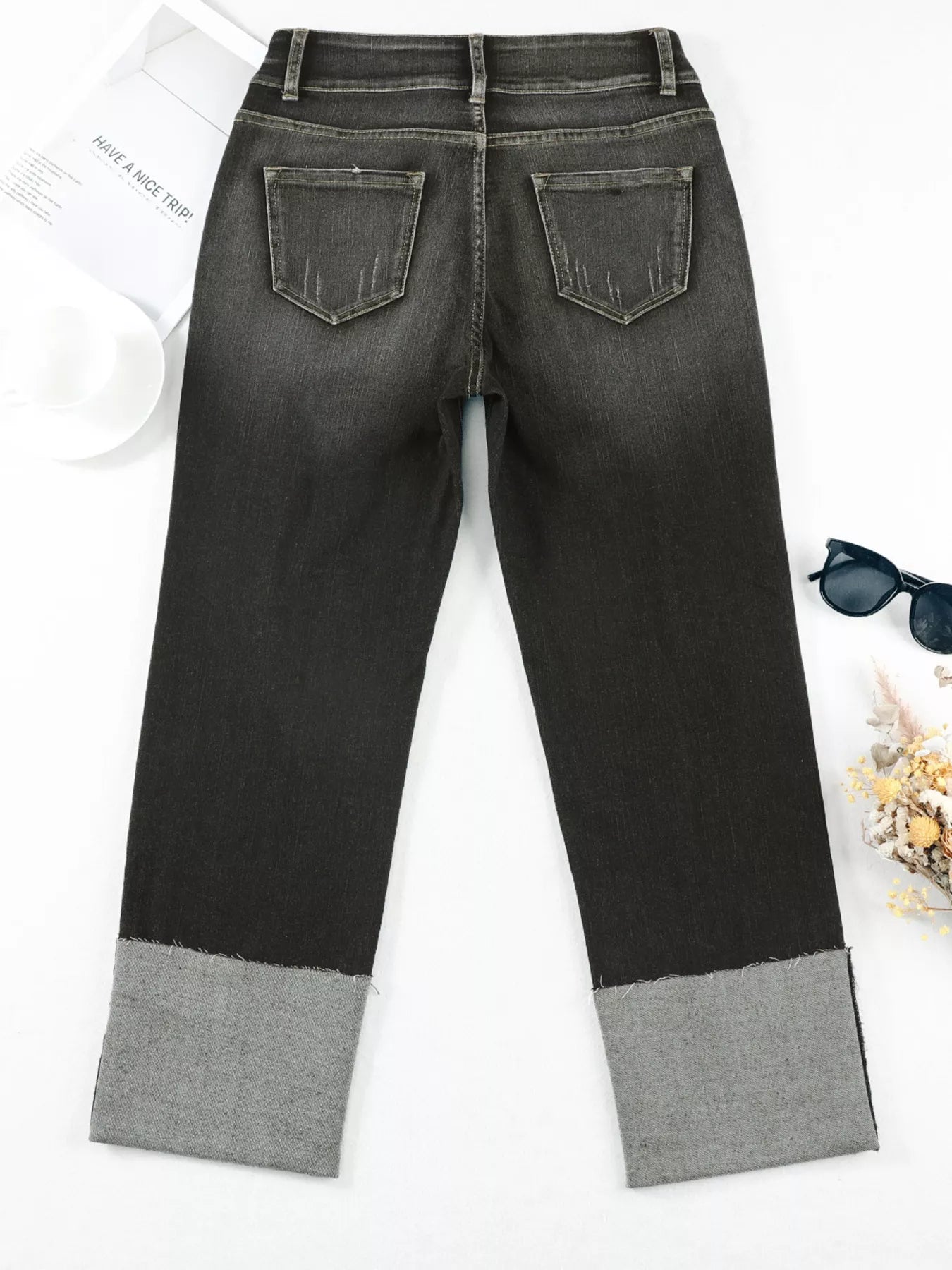 Vintage Stretch Distressed Denim Jeans - Comfort & Style - cas7m