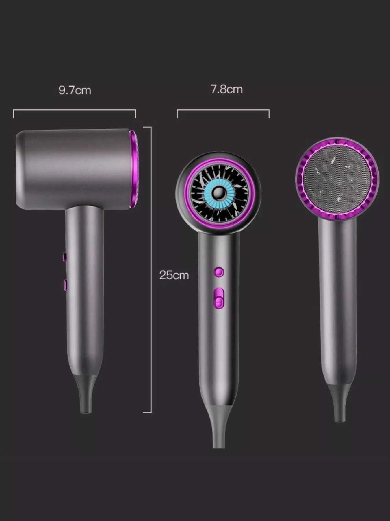 High-Speed Salon Hair Dryer with Constant Temperature Control - cas7m