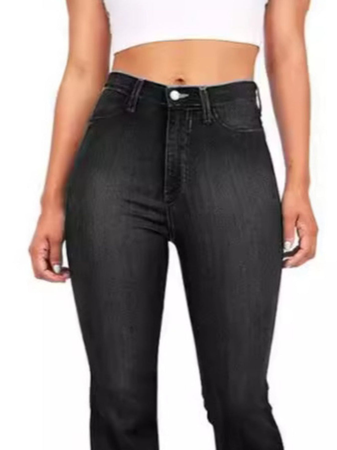 Full Size High-Waisted Bootcut Jeans Plus Size - cas7m