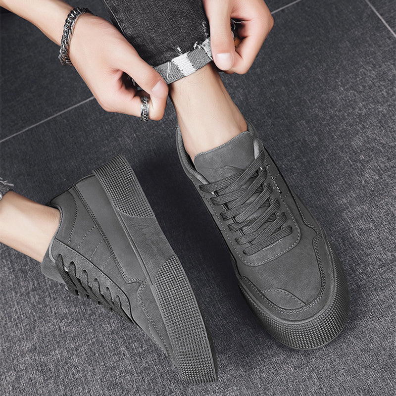 Trendy Low-Top PU Sneakers: Breathable Comfort for All Seasons - cas7m