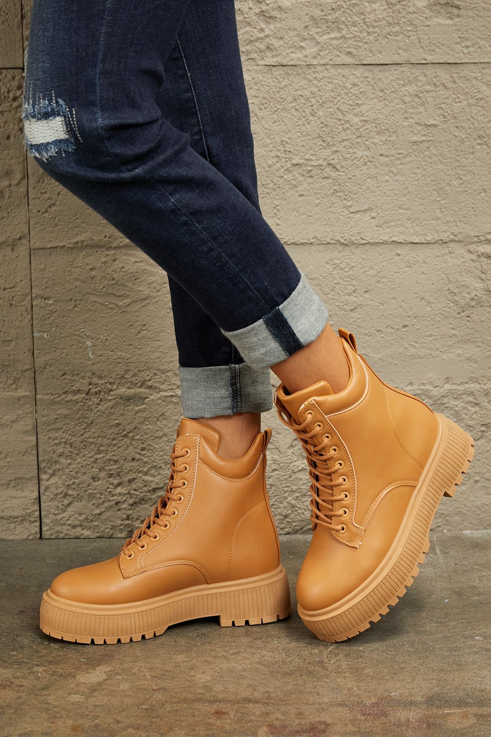 East Lion Corp Platform Combat Boots - cas7m