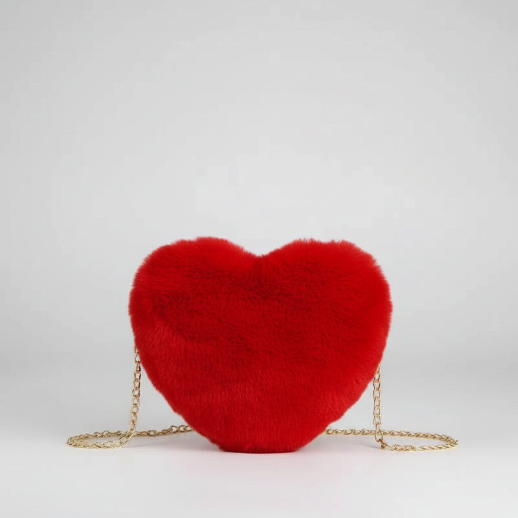 Love Bags For Women Plush Chain Shoulder Bags Valentine's Day Party Bag - cas7m