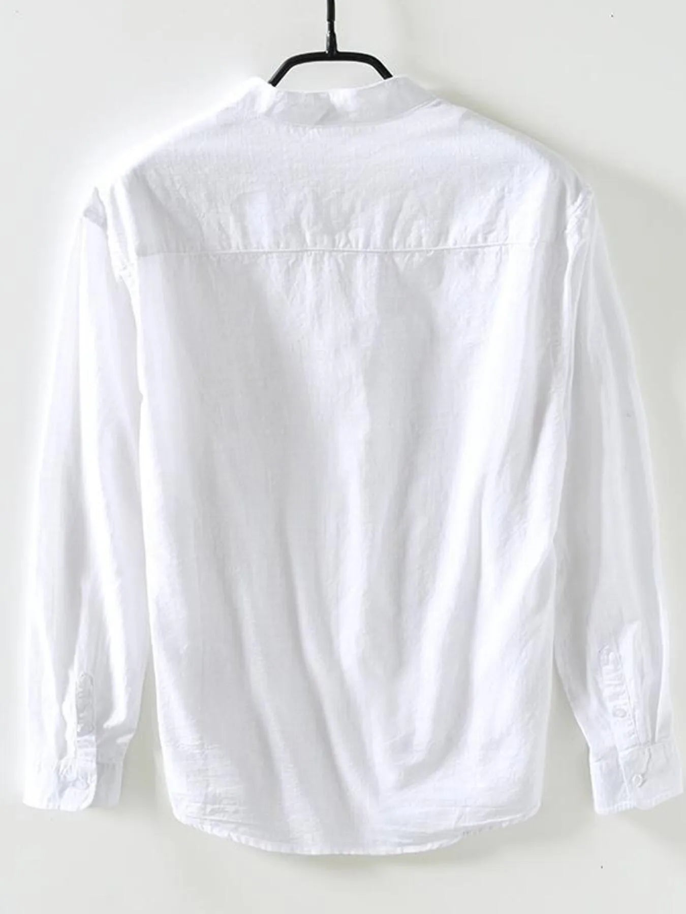 Men's Plus Size Button Up Long Sleeve Shirt - cas7m