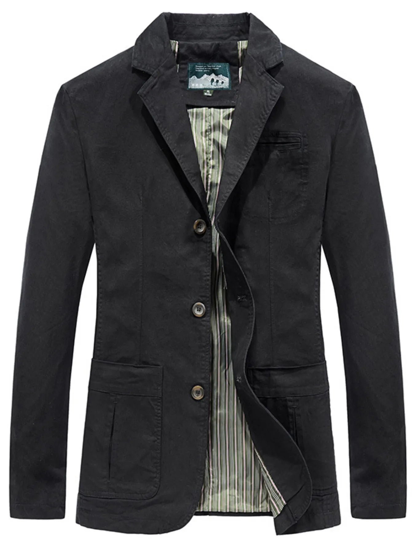 Men's Plus Size Lapel Collar Button Up Blazer - cas7m