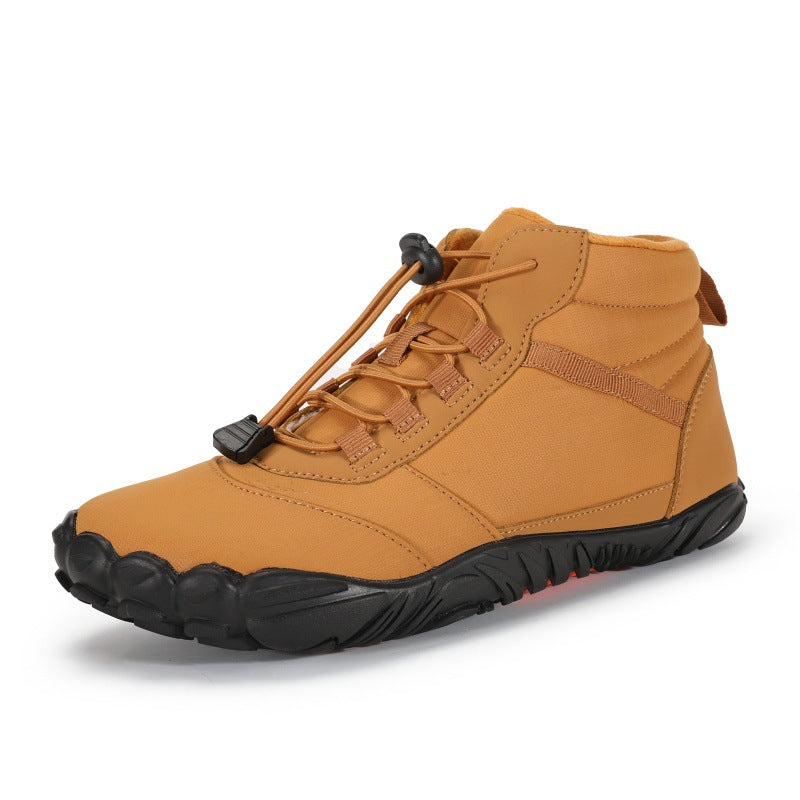 Fleece-lined Waterproof Snow Warm Breathable Couple High-top Casual Cotton Shoes - cas7m