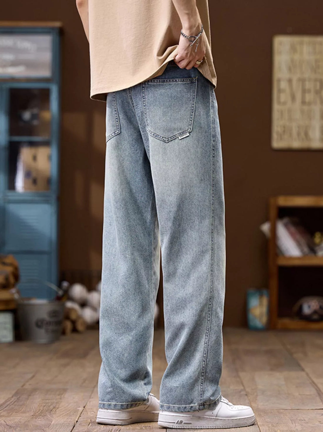 Men's Wide Leg Jeans - cas7m