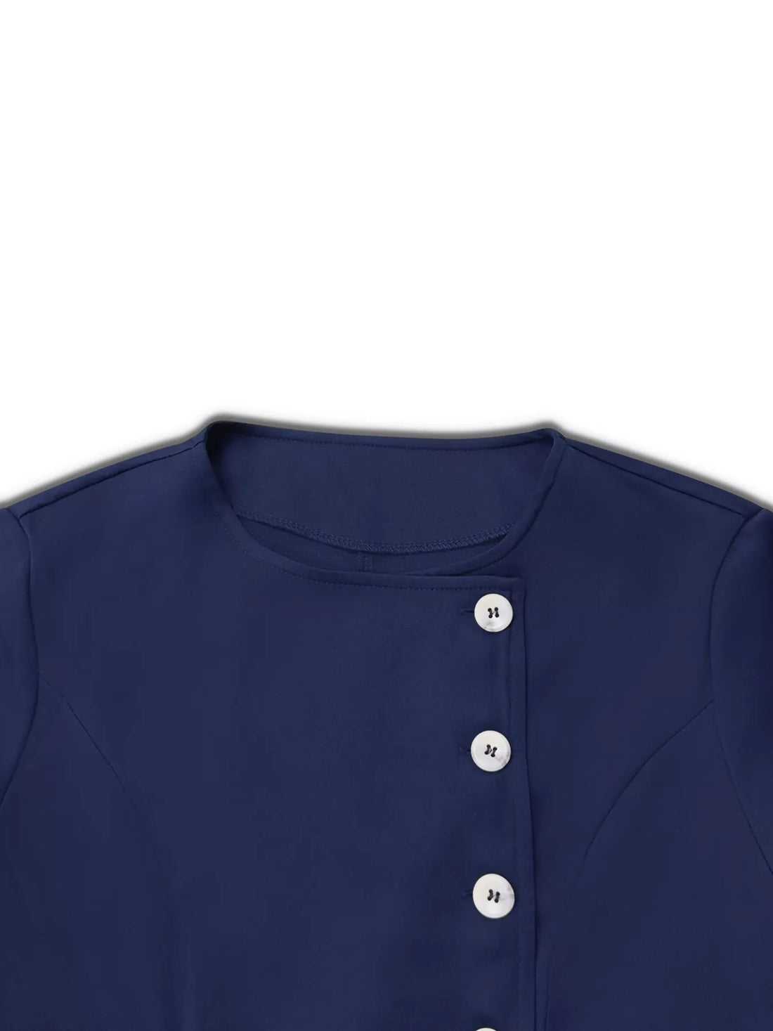 Button-Front A-Line Dress - cas7m