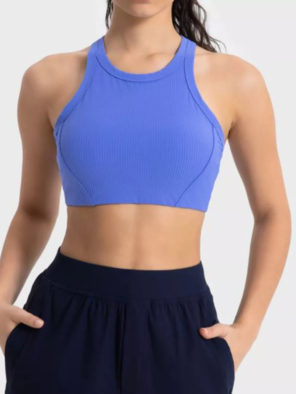 Millennia Wide Strap Cropped Sport Tank - cas7m