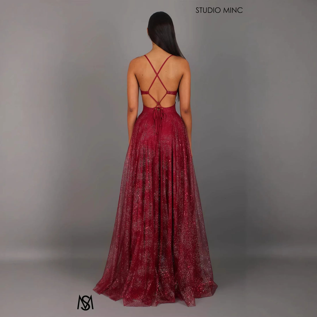 Elegant Womens V-neck Sleeveless Strapless Dress With A Flared Hem High Waist Split Women Long Dresses Party Dress - cas7m