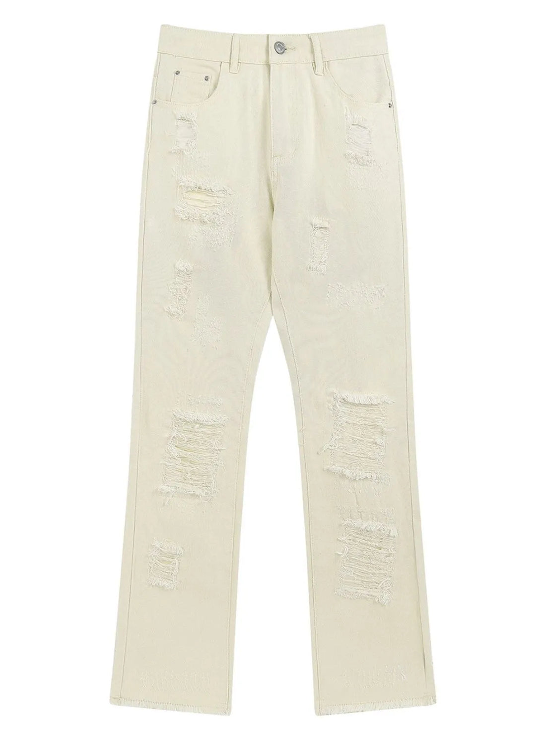 Men's Distressed Straight Leg Jeans - cas7m