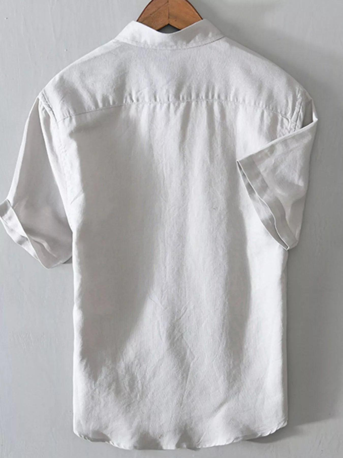 Men's Full Size Button Up Short Sleeve Shirt Plus Size - cas7m