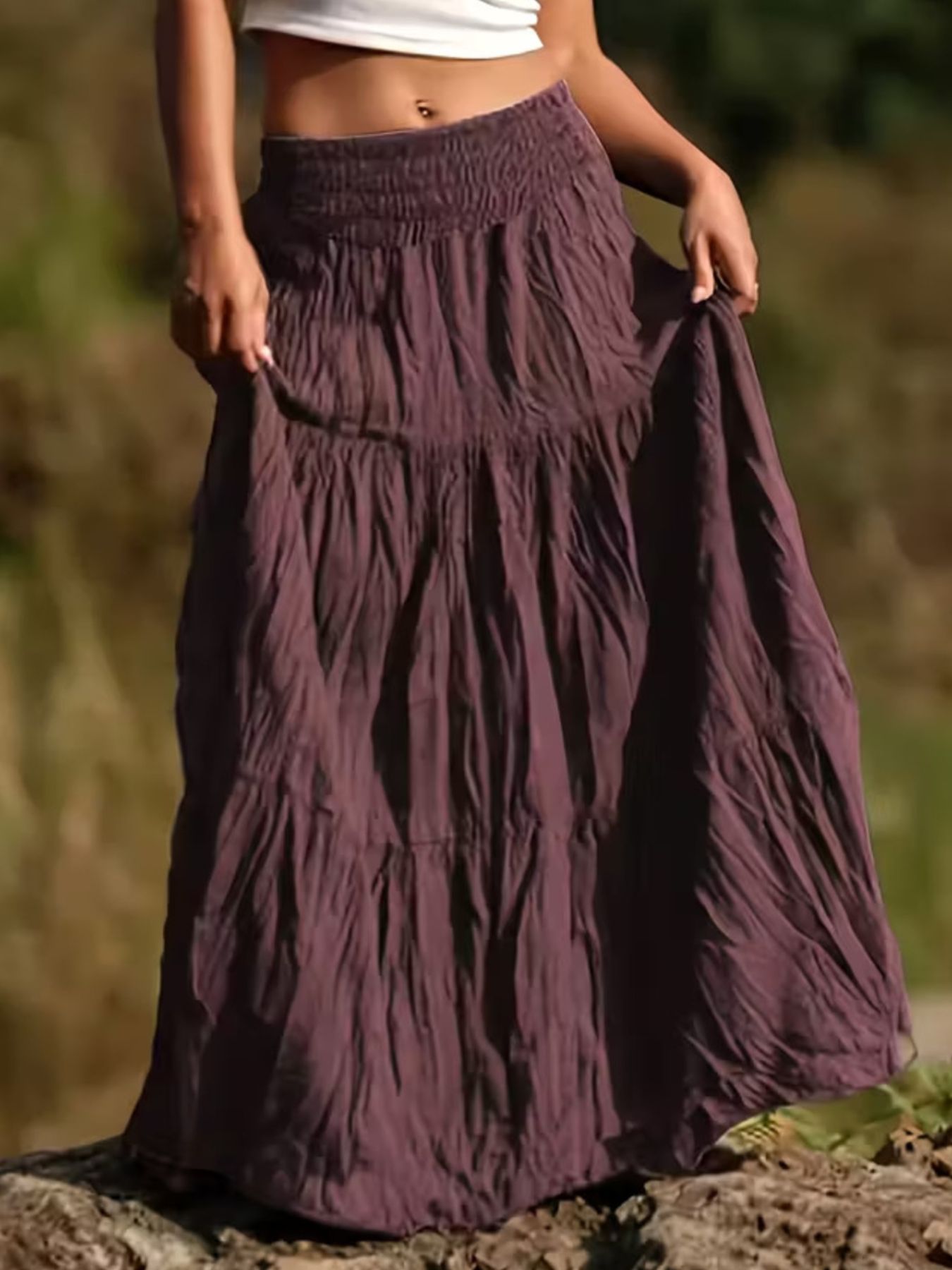 Tiered Maxi Skirt - cas7m