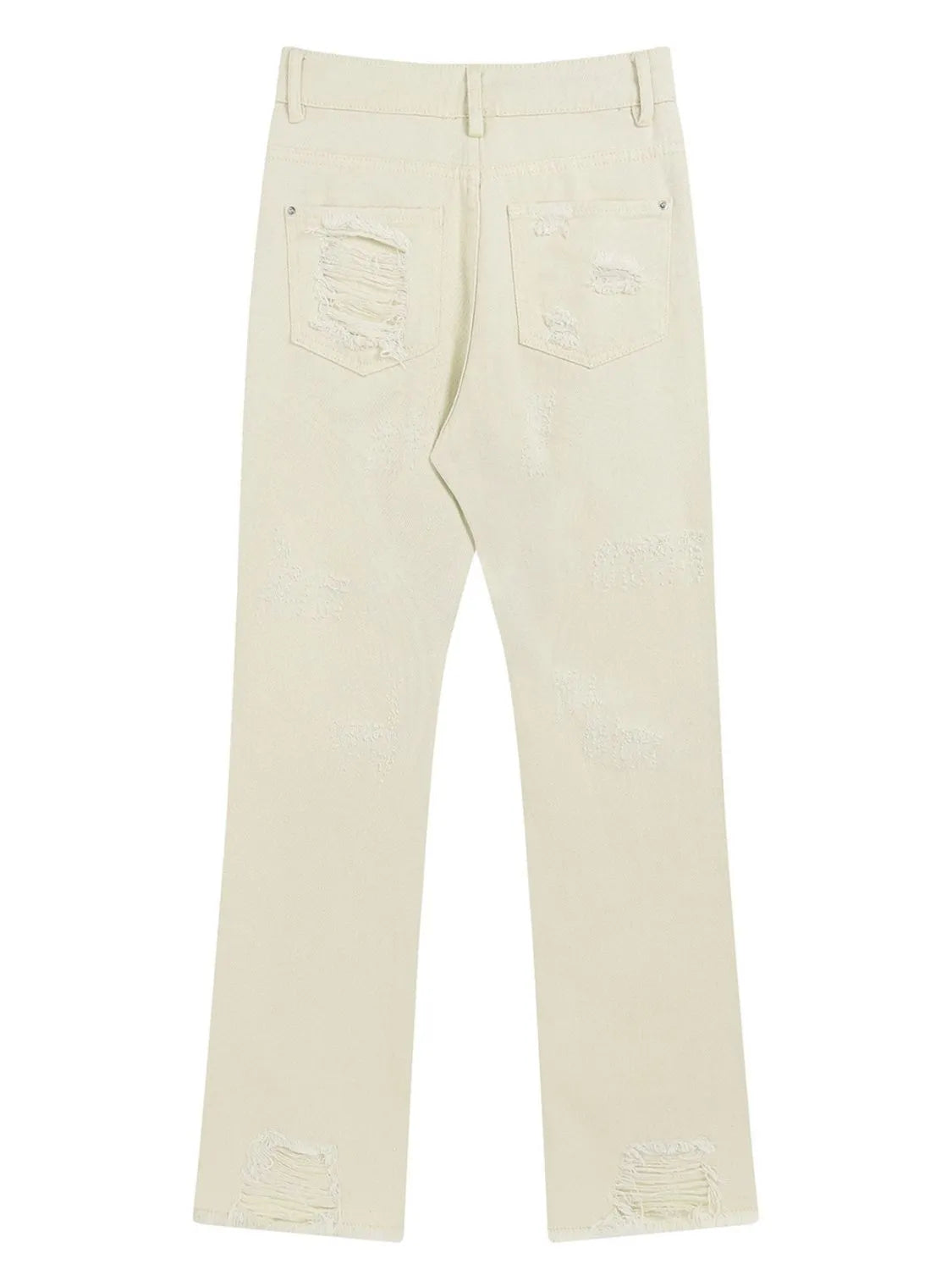 Men's Distressed Straight Leg Jeans - cas7m