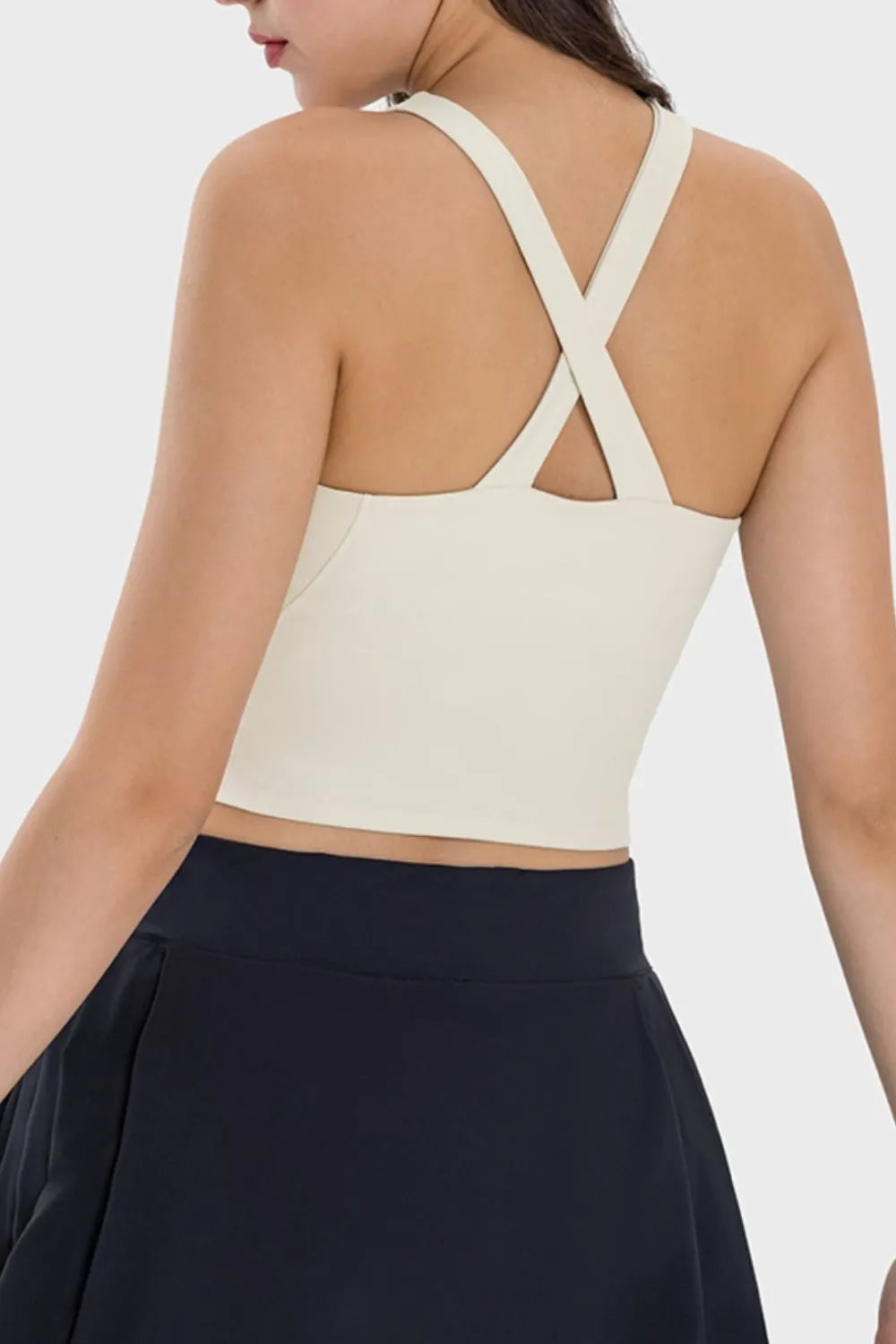 Millennia Crisscross Grecian Neck Active Cami - cas7m