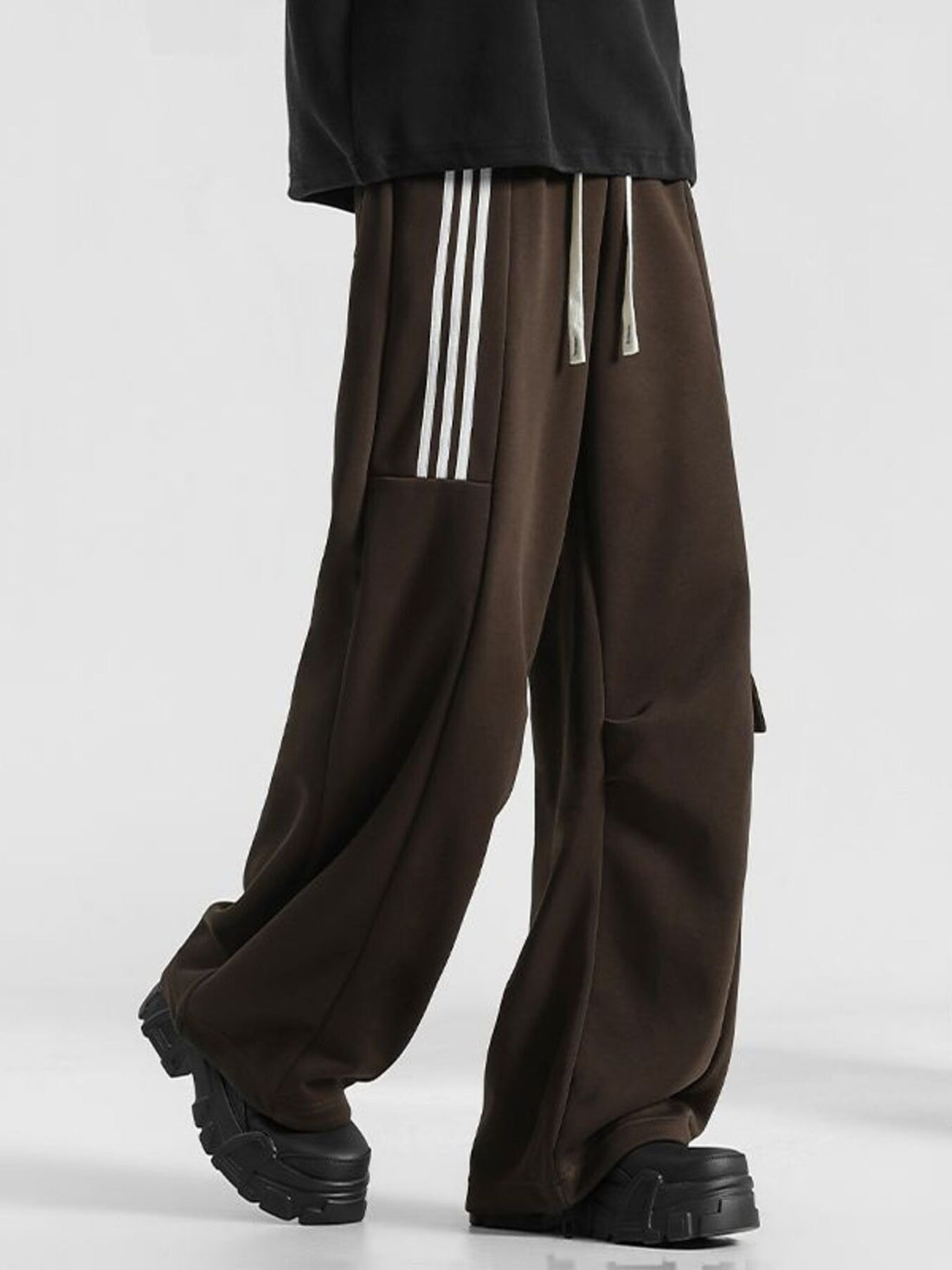 Men's Plus Size Striped Loose-Fit Casual Pants - cas7m